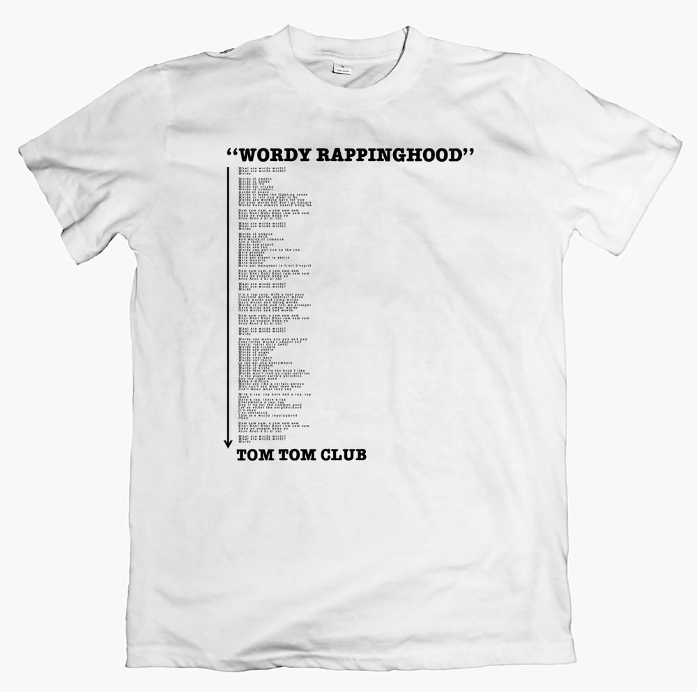 Tom tom club wordy rappinghood tshirt talking heads 80s post punk band xs2xl S