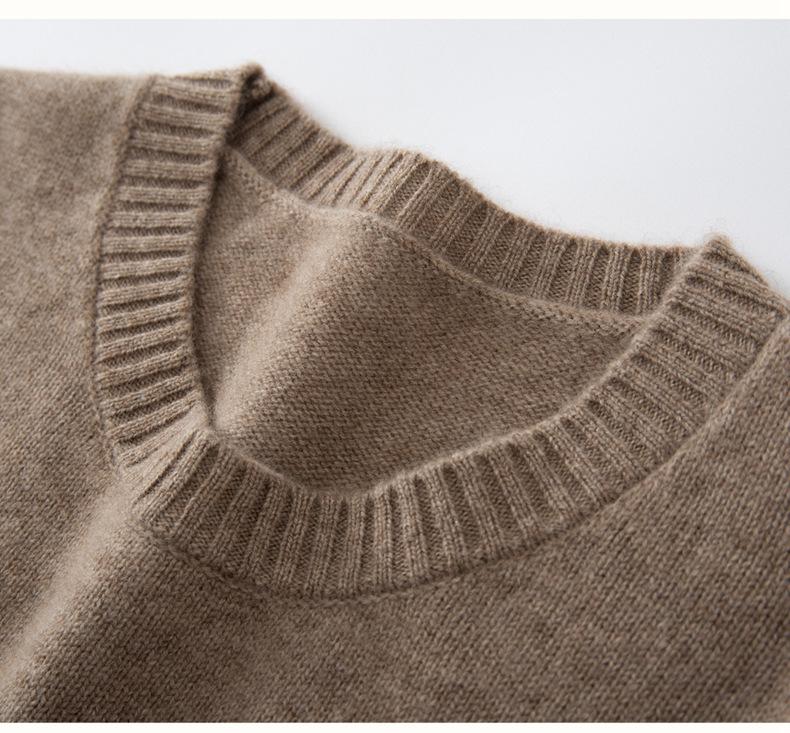 Korean Style Women's Cashmere Sweater - Cute Cat Jacquard, Round Neck Knitwear for Autumn/Winter