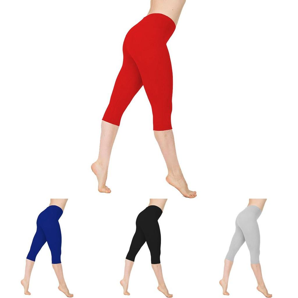 Stylové dámské 3/4 capri kalhoty na jógu s nízkým pasem pro bezstarostný fitness styl a pohodlí