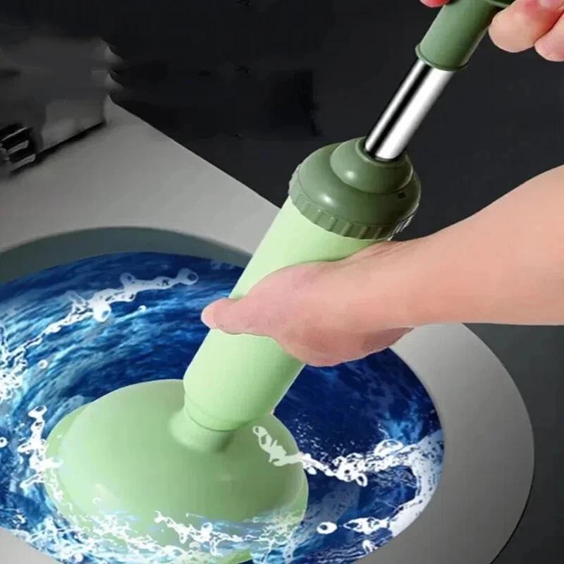 Silicone Toilet Plunger - High Pressure Pump, Anti-Clogging Drain Cleaner Pipe Dredge Device for Bathroom/Kitchen Sink