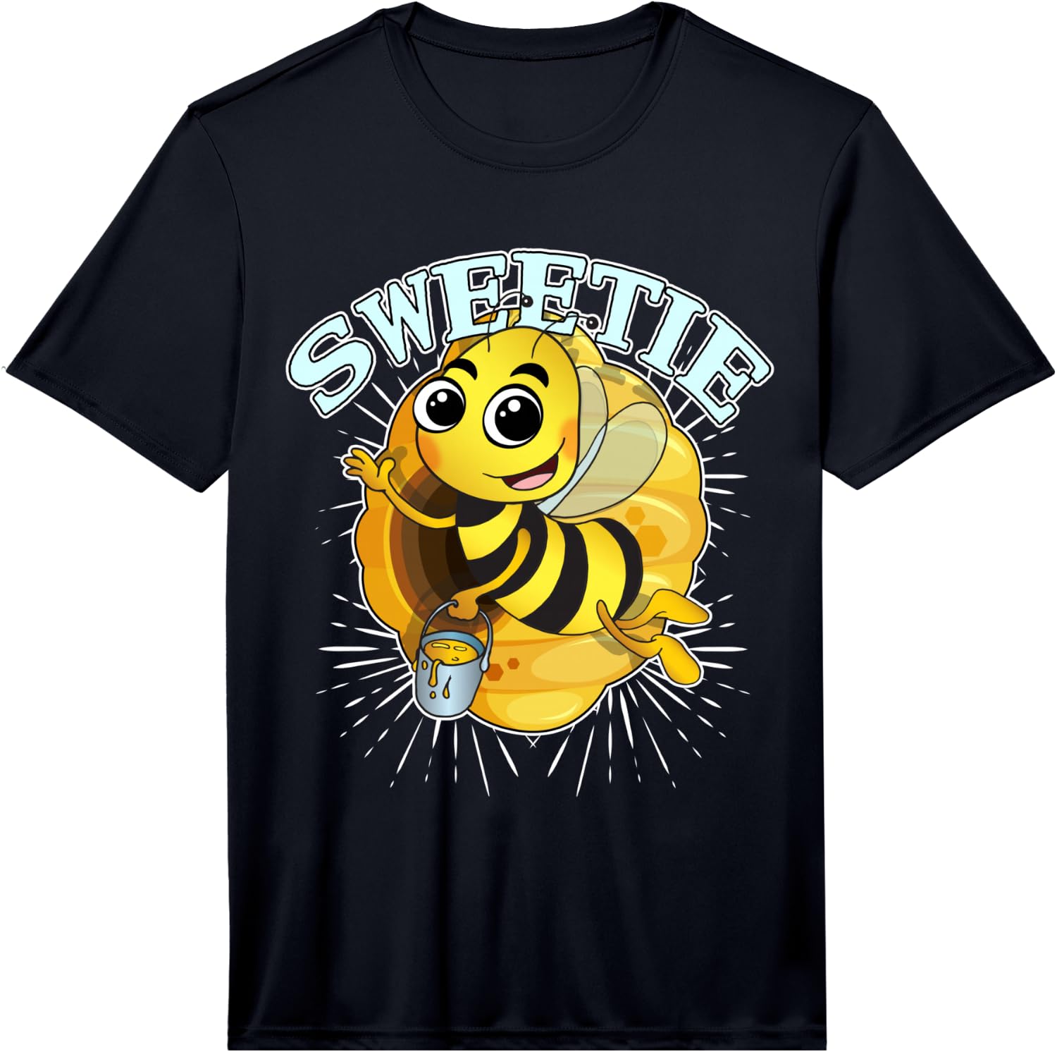 Cute Little Sweetie Bee Cartoon Bees Lovers Gift Sweet Honey Performance Unisex T-Shirt XXXL