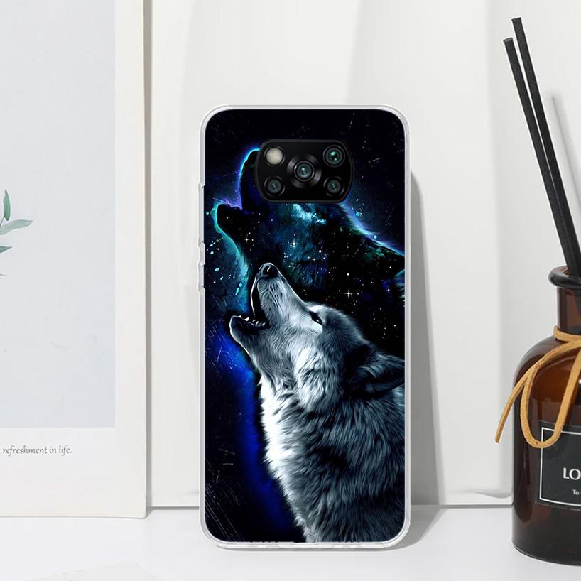 Angry Animal Wolf Fierce Phone Case For Xiaomi Poco X7 X6 X5 M7 M8 Pro F7 Ultra Redmi 15C 15 13C 13 12C 12 10 10C 10A Art Fundas
