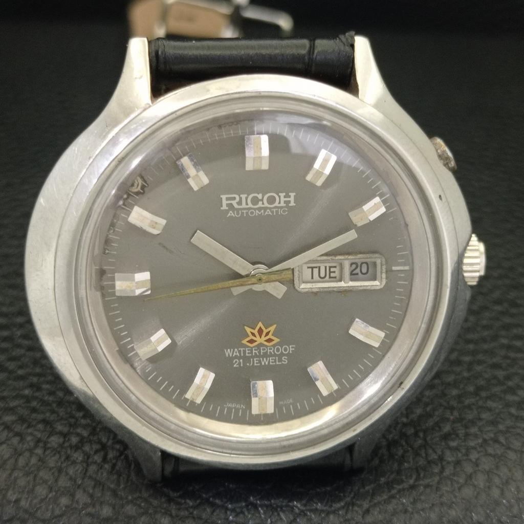 AUTOMATISCHE VINTAGE RICOH R31 JAPAN HERREN ORIGINAL ZIFFERBLATT UHR a703575-1 R213d-a703575