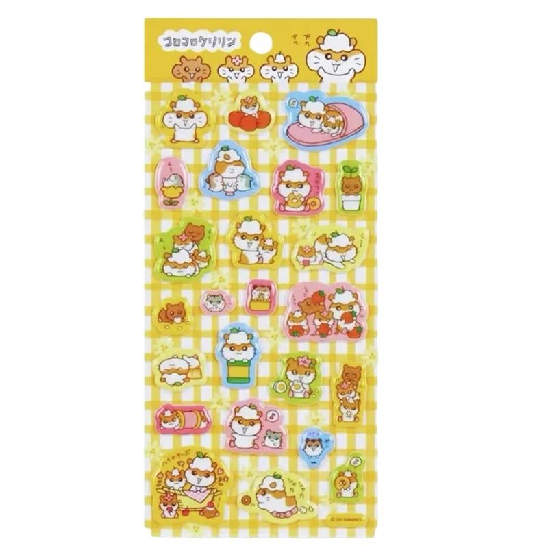 New Sanrio Usahana Sugarbunnies 3D Bubble Stickers Toy Girl's Diary Decorative Stickers Diy Phone Case Camera Decoration Toy Gif