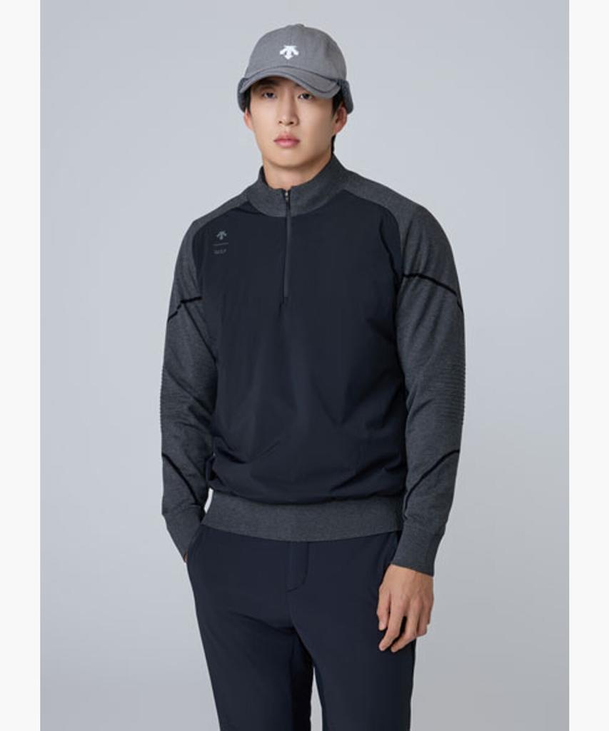 DESCENTE GOLF Men'S Half-Zip Line Point Windproof Sweater (Dq32Mfkp96)