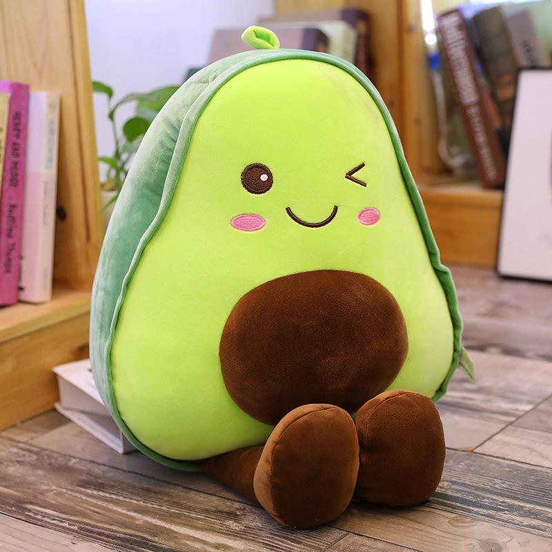 30-60cm Avocado Plush Toy Doll Children's Sleeping Pillow Large Doll Holiday Gift Kawaii Creative Fruit Rag Doll Cushion