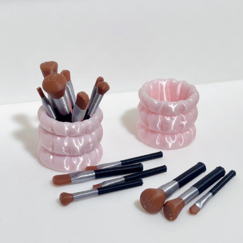 

1 Set Doll Accessories Toys 1/12 Dollhouse Miniature Simulation Makeup Brush Pen Holder Model Ornament Scene Decoration onesize