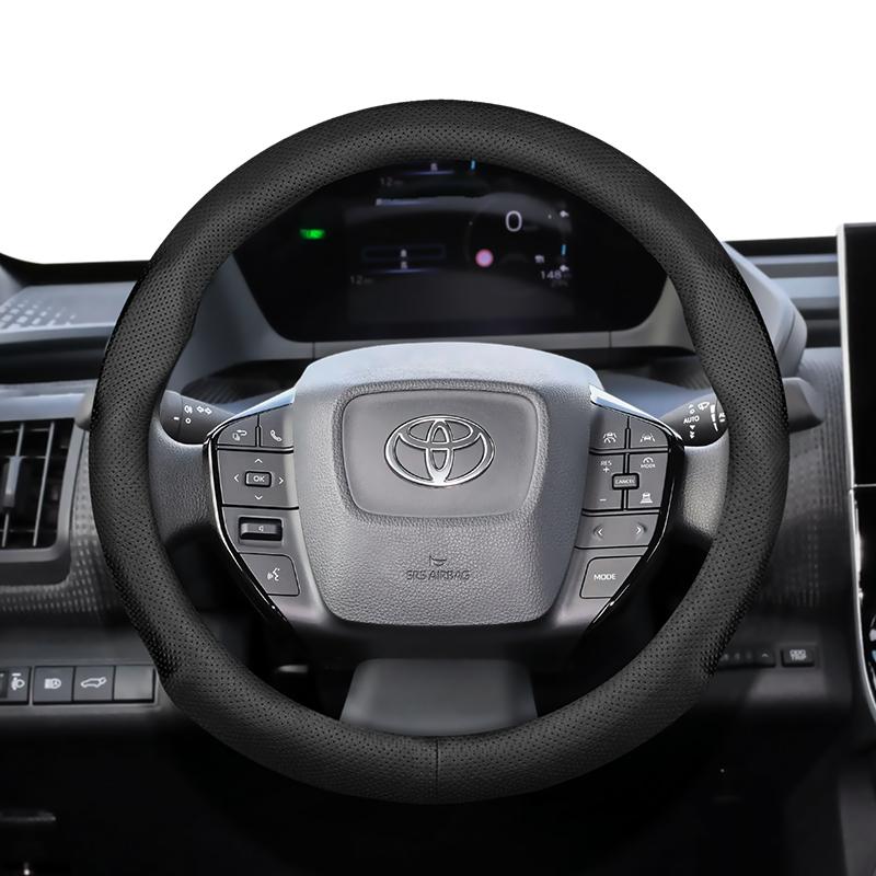 Suitable for Toyota Ultra-Thin Breathable Leather Steering Wheel Cover Suitable for Chr Yaris Auris Rav4 Corolla Hilux Wish Roomy Aqua Prius 30 Probox