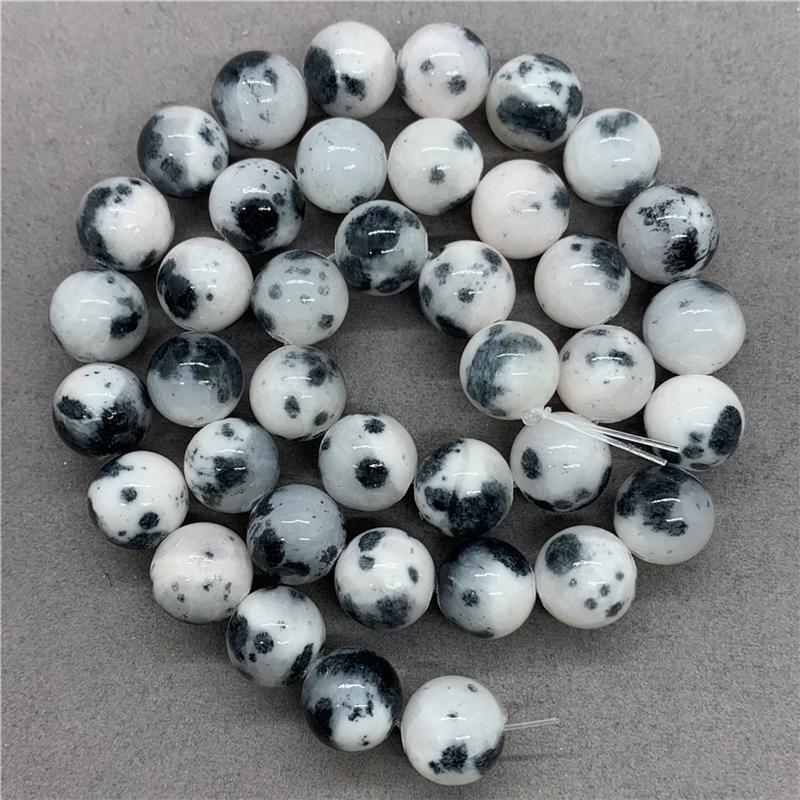Naturstein Edelstein Schwarz Gelb Grün Weiß Pulver Persische Jade Kugel Lose Perlen 6/8/10mm DIY Armband Zubehör