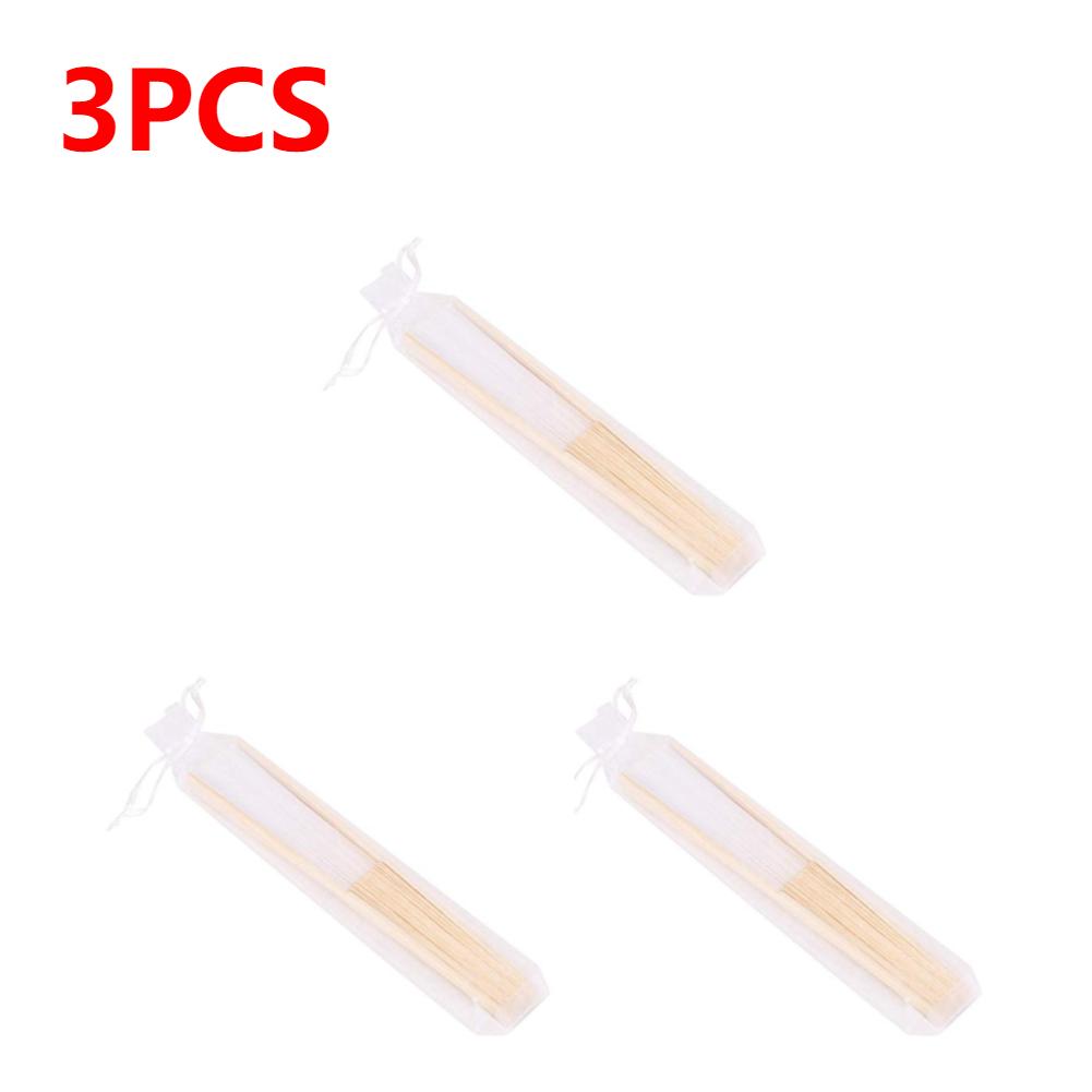1-10PCS Engraved White Folding Elegant Silk Hand Fan with Gift Bag Bamboo Hand Fan Home Decoration Craft Fan for Wedding & Party