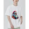 Christmas T Shirt Black Santa Claus Cheer Print Holiday Party Wear