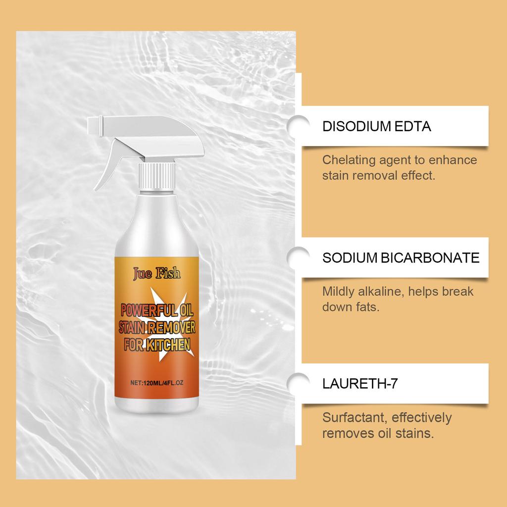 Juefish Kitchen Grease Remover Foaming Kitchen Hood Degreaser Stain Remover Kitchen Cleaner