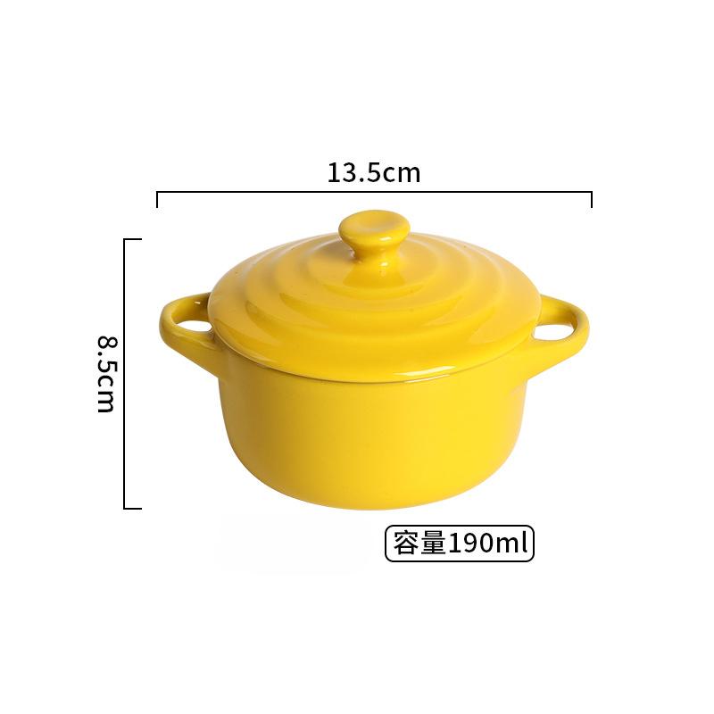 Water Separated Stewing Cup Light Luxury Ceramic Double Ear Stewing Pot with Lid Household Special Bowl