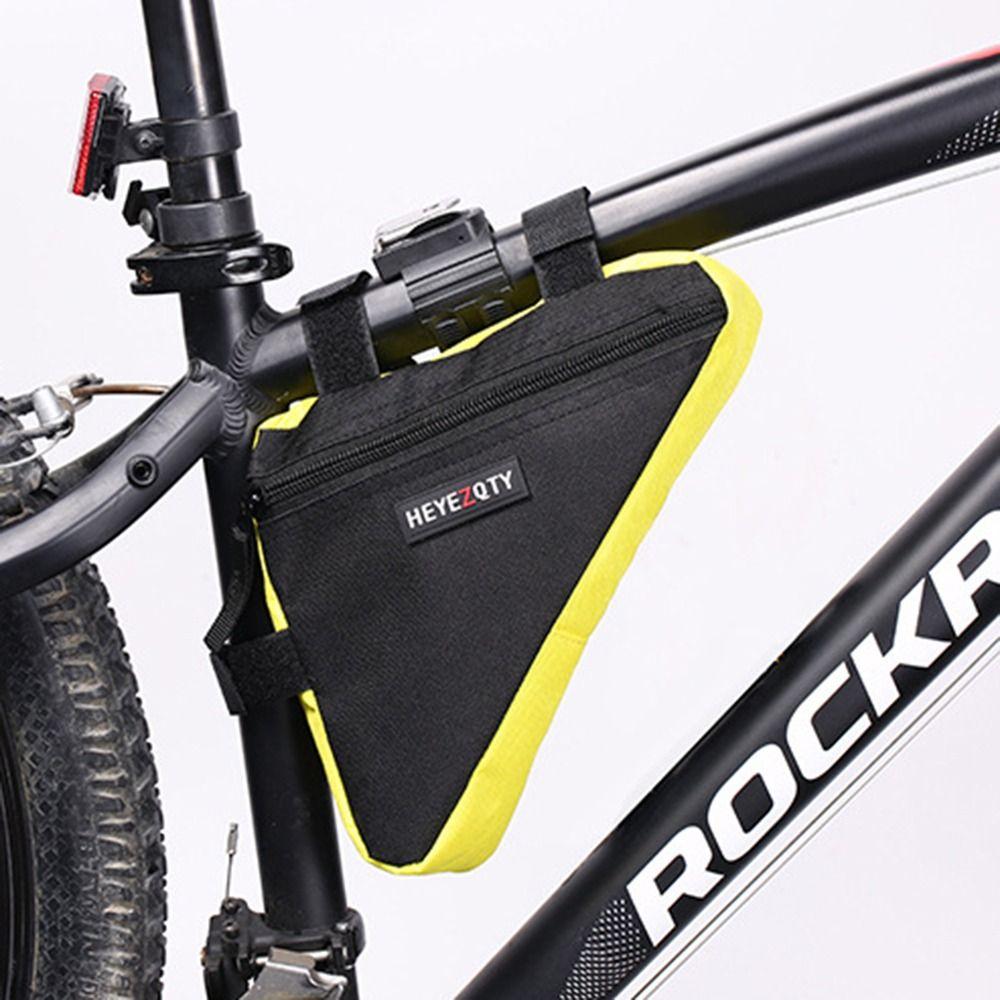 Bolsa de suspensão para bicicleta, bolsa de poliéster para quadro de selim, bolsa triangular para bicicleta, acessórios para bicicleta