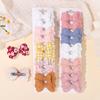 10pcs/set Lovely Fabric Printed Hair Bows Clips for Girls Handmade Boutique Mini Barrette Headwear Kids Hair Accessories