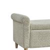 Storage Ottoman Footstool, Fabric Upholstered Footrest with Lift-Up Lid, Scandinavian Style Compact Stool for Living Room or Bedroom