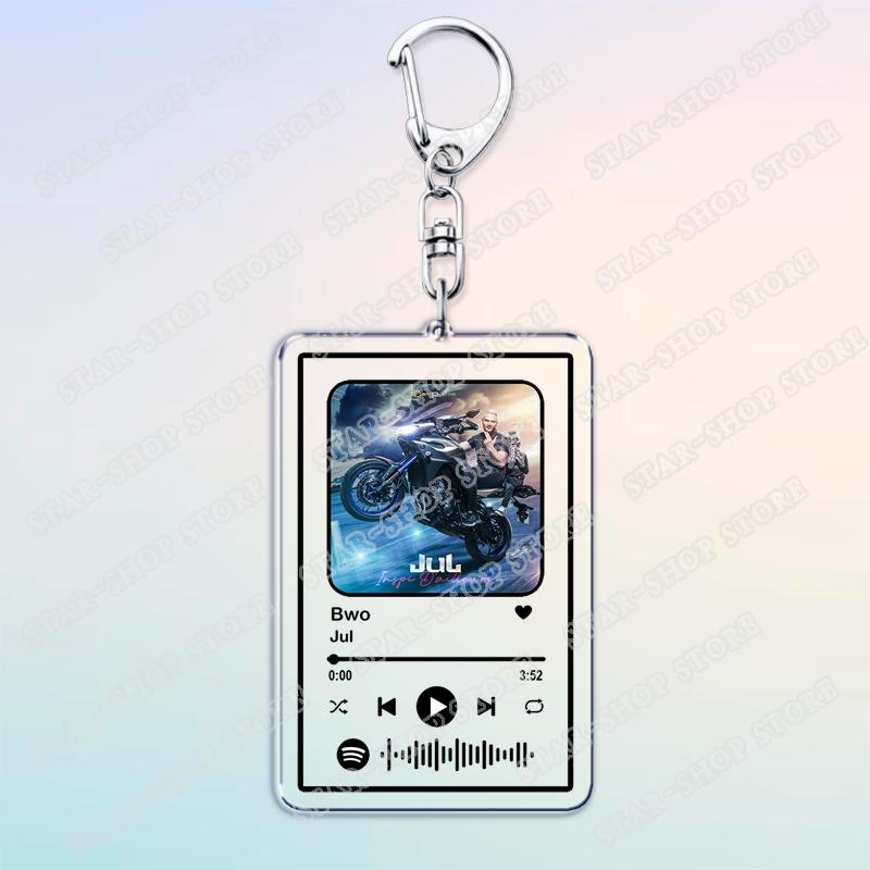

Hot French Rapper Music Keychains for Women Accessories Bag La Bandite J oublie Tout Songs Keyings Jewelry Fans Friends Gifts