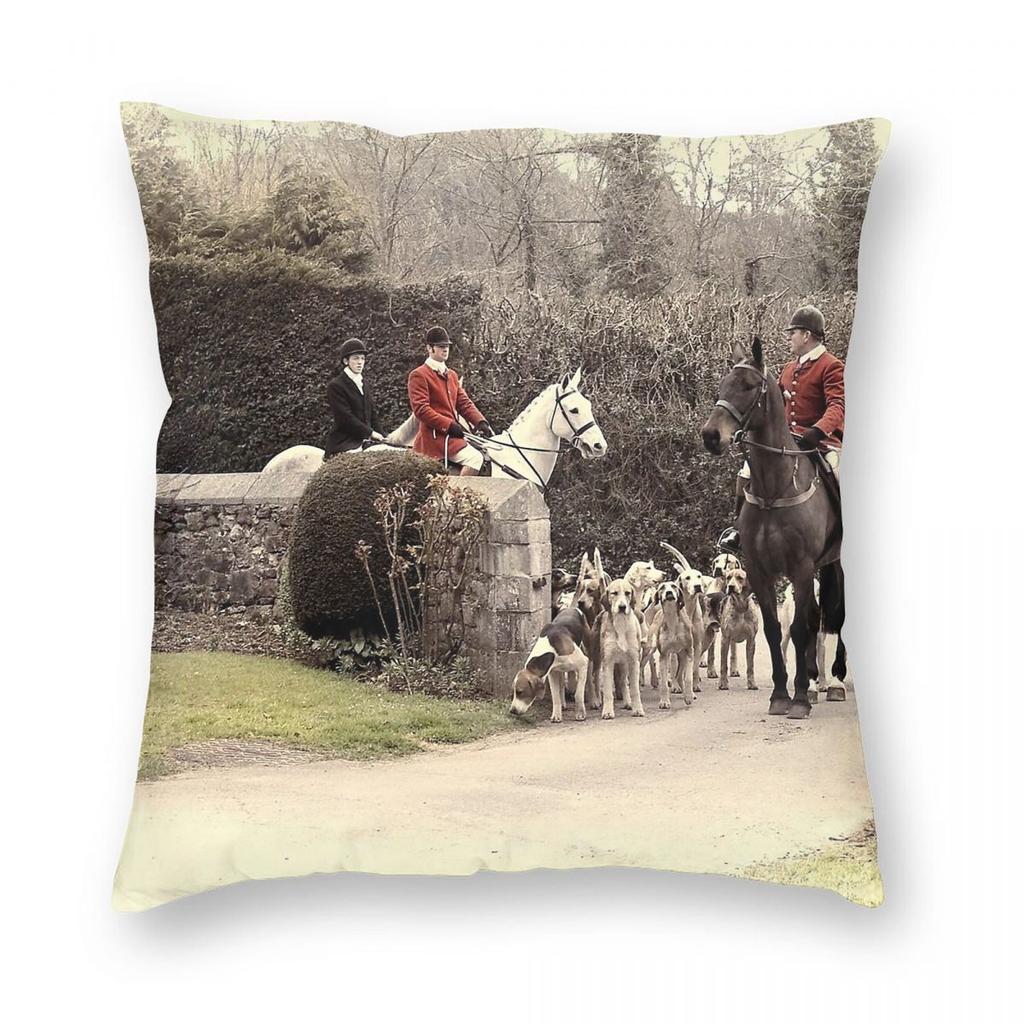 Master Of The South Devon Hunt Quadratisches Kissenbezug Polyester Leinen Samt Kreativer Reißverschluss Dekor Kissenhülle Sofa Sitzkissenbezug