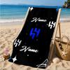 Personalisierter Name Al Hilal Logo Strandtuch Mikrofaser Strandtuch, Leicht und Schnelltrocknend, für Sommerreisen, Schwimmbad Geschenk