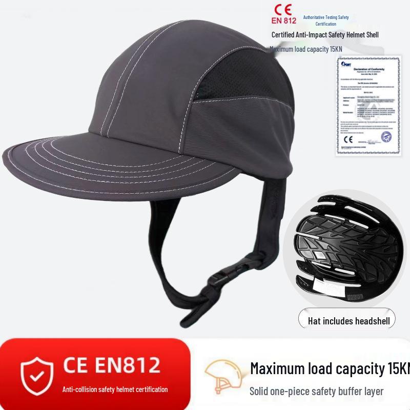 Căciulă de siguranță ușoară, respirabilă, din bumbac, cu căptușeală ABS - Rezistentă la impact și cădere