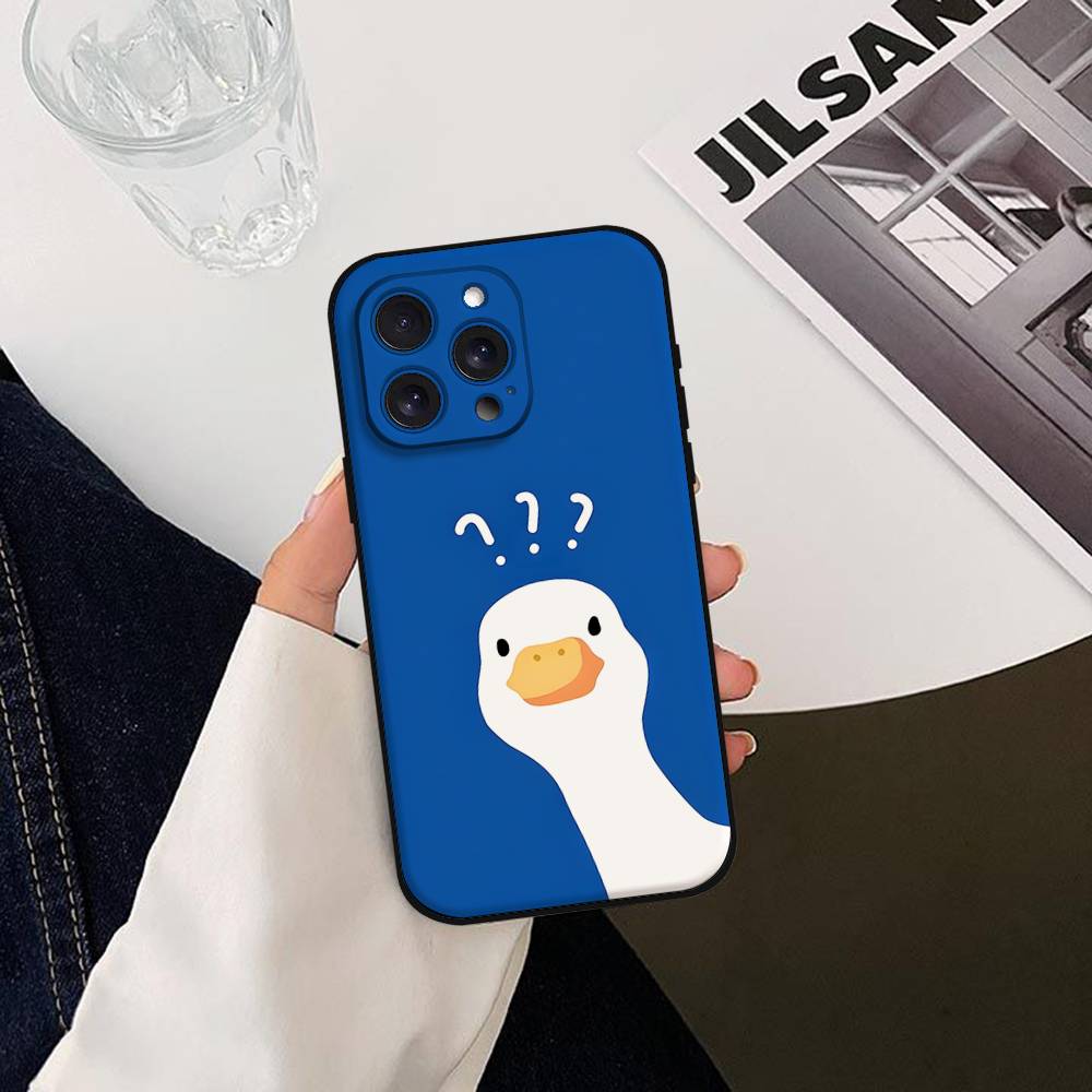 Funny Duck Phone Case Soft TPU Skin-Friendly For IPhone 17/16/15/14/13/12/11 Series: PRO, MAX, PLUS ,Mini