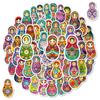 56 Colorful Russian Nesting Dolls Cartoon Stickers Cute Ethnic Style Decorative Stickers Hand Account Diary Material