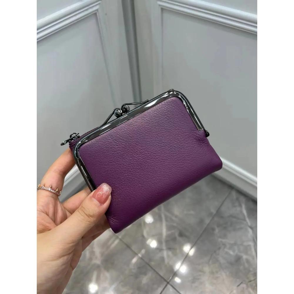 Coin Purse Genuine Leather Retro Handbag Short Wallet Women's Multifunctional Clip Zero Wallet Cowhide wallets Card holder
