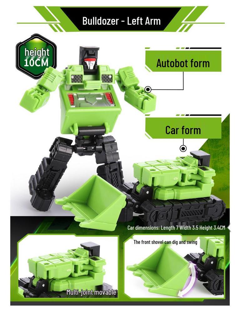 Little Hercules Six-in-One Excavator Robot Toy Set for Kids