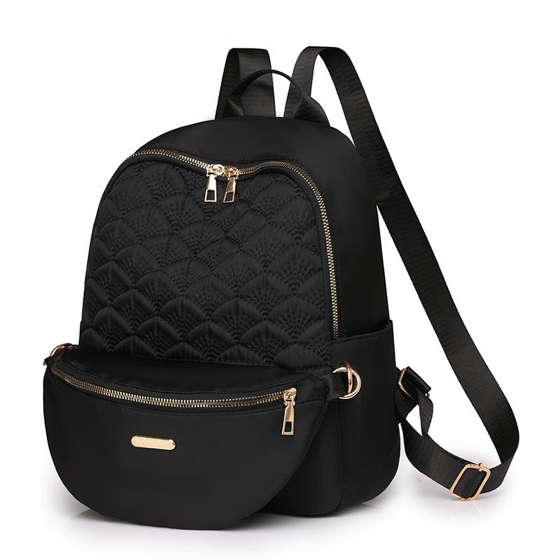 Ромбовидный рюкзак Женская сумка через плечо с буквенным принтом Дорожный рюкзак синий — фото 16