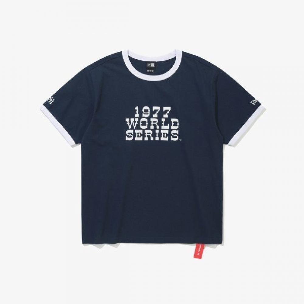 New Era New York Yankees World Series Ringer T shirT Team Navy 15147505 NAVY/L