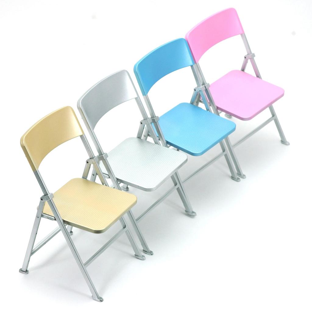 1/6 Scale Colorful Folding Plastic Chair for Doll or Soldier Models