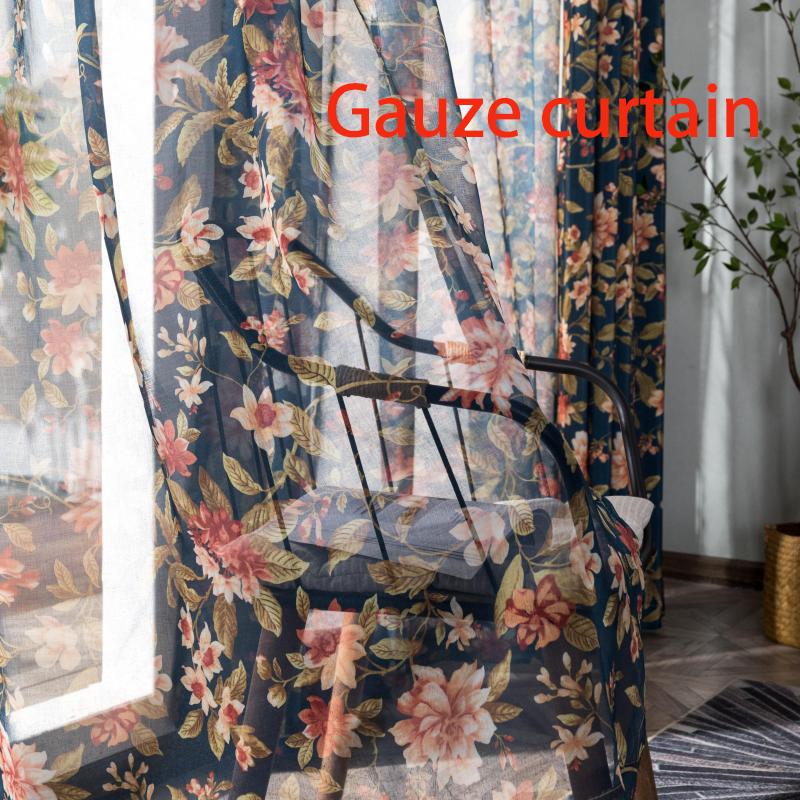 

Винтажный сад грубый хлопок цветочный принт полузатемняющий спальня кабинет гостиная занавеска декор окна занавеска W150*H130cm