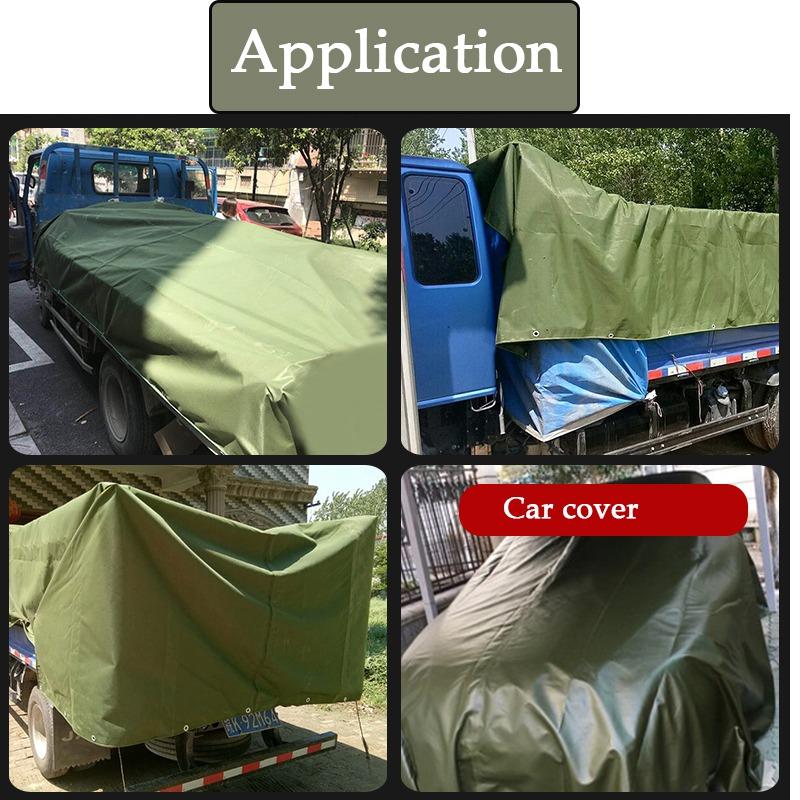 Thick 0.85mm Heavy Duty Organic Silicone Canvas Tarpaulin Outdoor Cargo Pile Waterproof Cover Boat Truck Canopy Rainproof Cloth
