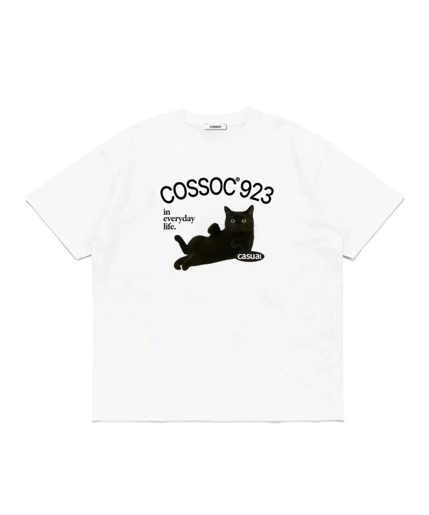 Koso Cossoc 923 Cat Half T-Shirt (White)