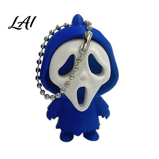 3D Printed Skeleton Ornament Mini Screaming Keychain Pendant Halloween Portable Bag Accessory Hanging Decor Backpack Schoolbag Purse Charm