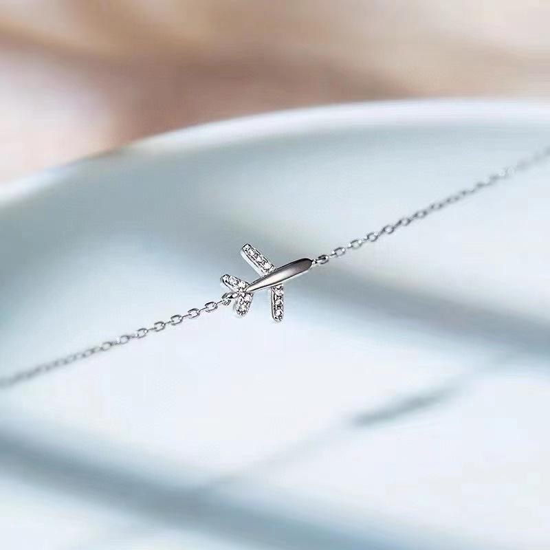2021 Niche Design Women s Sterling Silver Airplane Bracelet - Simple, Indifferent Style Jewelry