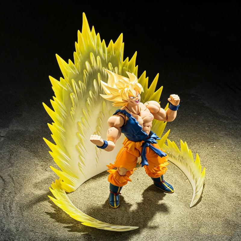 16cm SHF Dragon Ball Battle Damaged SSJ2 Goku Articulated Action Figure Super Saiyan Awakening TNT Limited Anime Model Toy Gifts