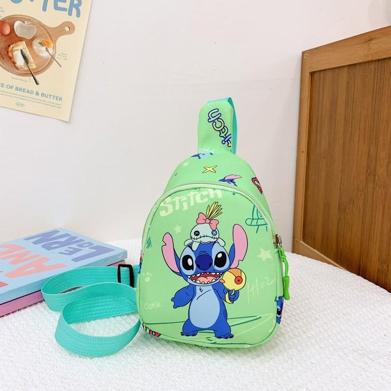 Bluey Stitch Cartoon Kids Mini Shoulder Bag With Breathable Nylon For Daily Use