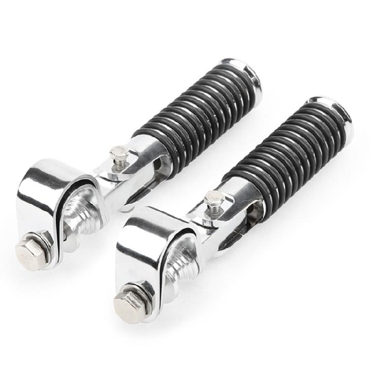 1 Pair Foot Pegs Motorcycle Aluminum Foot Pegs U Clamp Foldable Footpegs