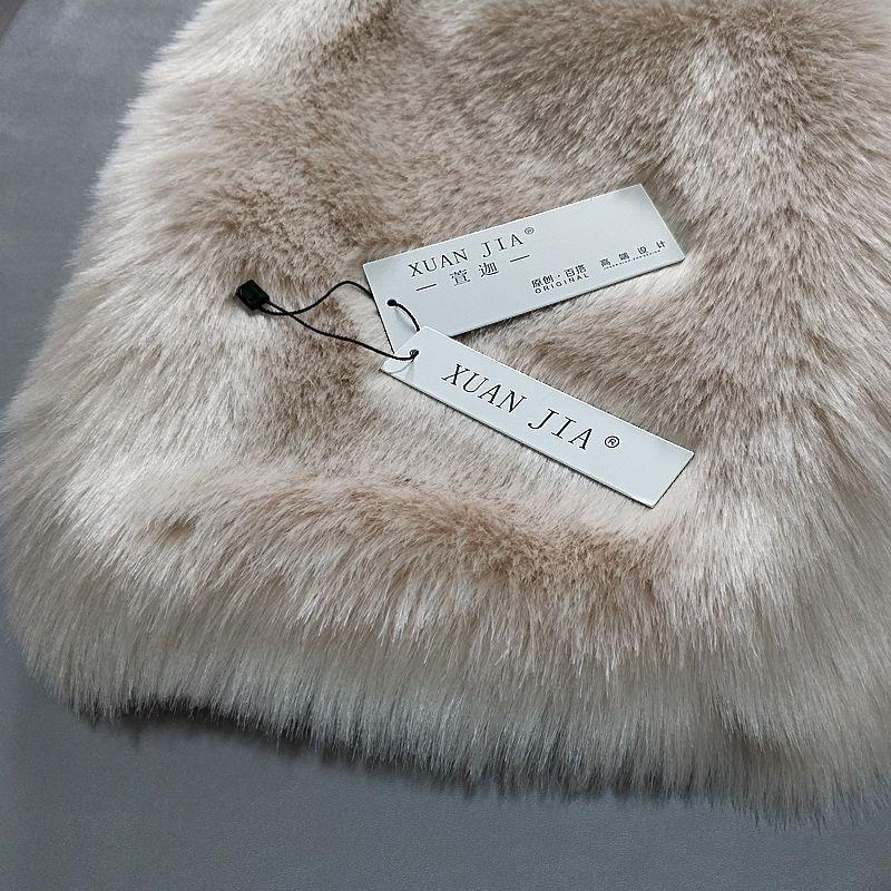 Autumn and winter new wool vest women's winter medium and long wool coat loose vest apricot gray