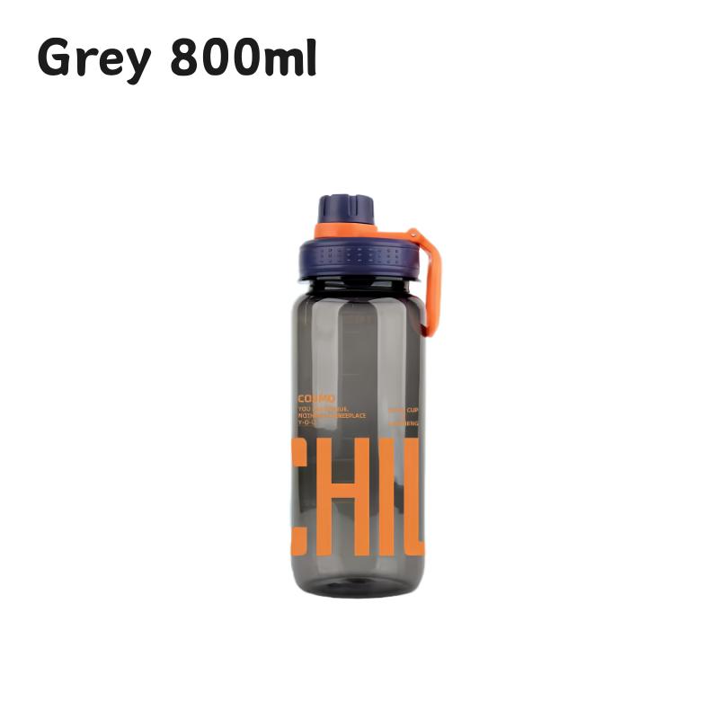800ML Sport-Wasserflasche mit großer Kapazität mit Tragegriff Kunststoff Gym Wasserbecher Tragbare Fitness-Trinkwasserkanne BPA-frei