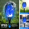 1/4/6/8 Pack Solar Lights Outdoor Blue Solar Torch Flickering Flame Waterproof Garden Decor for Lawn Yard Patio Pathway Lighting