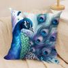 Peacock Luxury Cushion Cover Pillowcase Ultra Soft Skin Friendly Fabric Cloud Like Comfort  Concealed Zipper