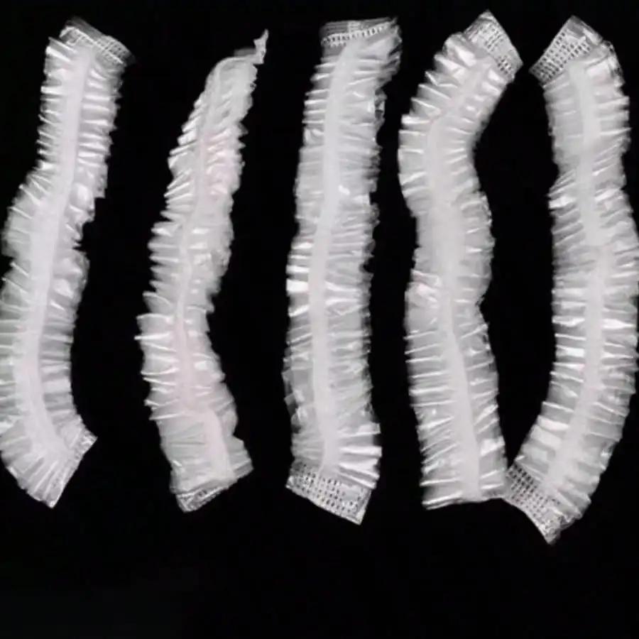 Disposable Shower Cap,Head Cover,Elastic Mouth Strip Shape,Plastic,Thick PE,Hair Salon,Hair Dye,Hair Salon,Hotel,Shower Use