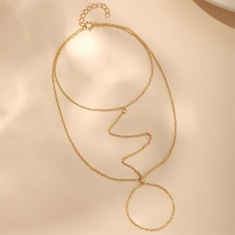 CANNER 925 Silver Classic Plain Chain Simple Finger Bracelet For Women Minimalism Hand Ring Chain Bracelets Jewelry