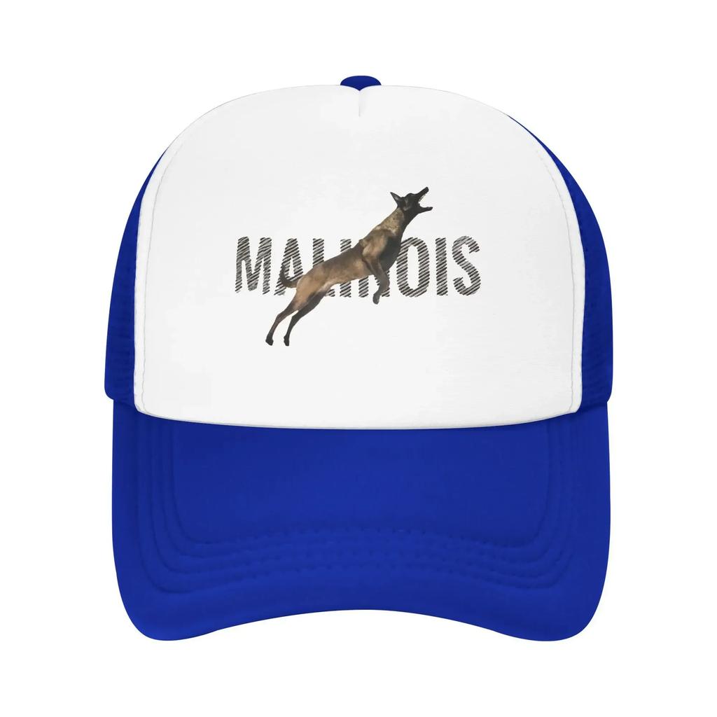 2025 Animal Malinois Belgian Dog Letters Camping Mesh Baseball Caps For Mens Camping Female Beach Dad Hat Snapback Cap
