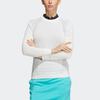 Adidas Play Green Pullover Sweater Solid Color Hollow Round Neck Knitted Long Sleeve T-Shirt Women Sweater White HA5845