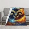 Zodiac Aries Printed Flannel Blanket, a Soft and Warm Blanket Suitable for Family and Friends To Nap, Sleep, Camp, and Travel