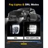 LED Fog Lights For Dodge Ram 1500 2013 2014 2015 2016 2017 2018 Ram Classic 2019-2022 LED DRL Fog Lamp Daytime Running Light
