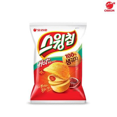Orion Swing Chips Fried Chilli Paste Flavor 124g (5 Different Quantities)